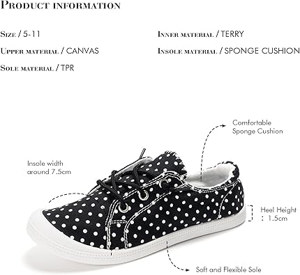 Shoes for Women, Comfort Low Top Canvas Slip On Sneakers