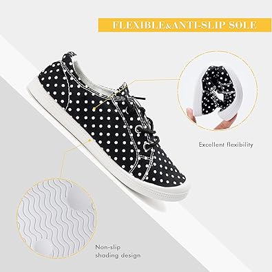 Shoes for Women, Comfort Low Top Canvas Slip On Sneakers