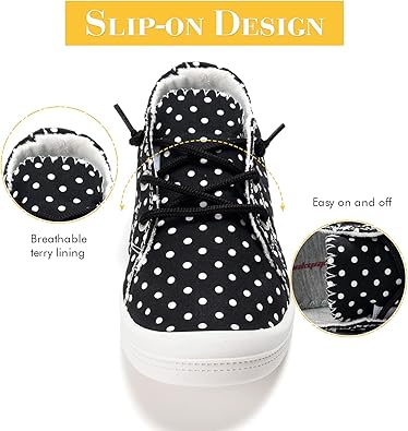 Shoes for Women, Comfort Low Top Canvas Slip On Sneakers