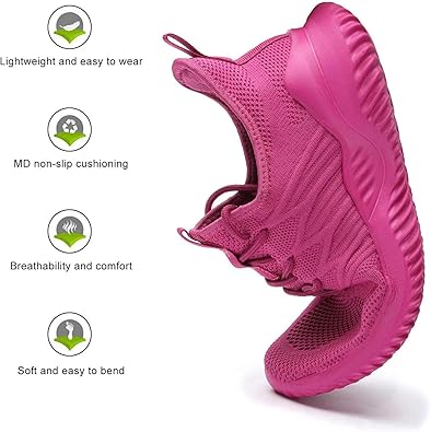 Womens Ladies Walking Running Shoes Slip On Lightweight Casual Tennis Sneakers Clothes Shoes